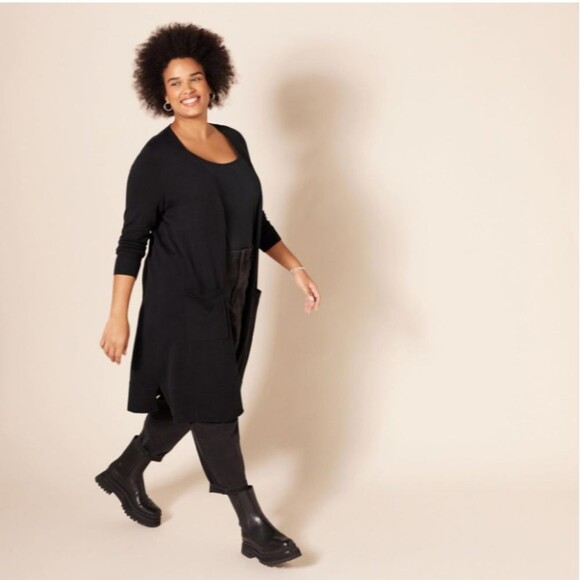 Amazon Essentials Lightweight Longer Length Open-Front Cardigan Size 3X NWT - Picture 2 of 10